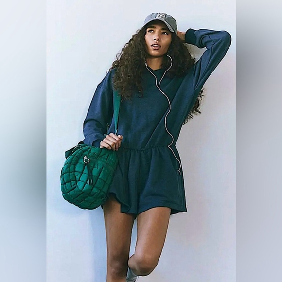 FP Movement by Free People Pants - FP Movement Such a Flirt Romper NWOT Size XS Midnight Navy Free People